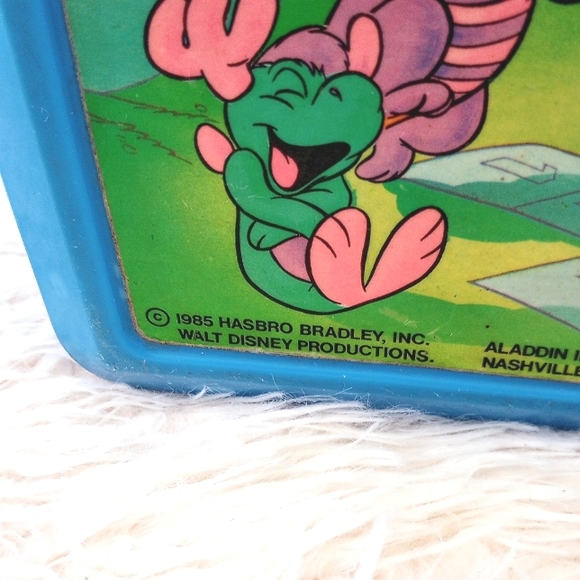 Vintage 1985 Wuzzles Aladdin Lunch Box Blue Hasbro /Disney with Thermos & Lid - Picture 4 of 11